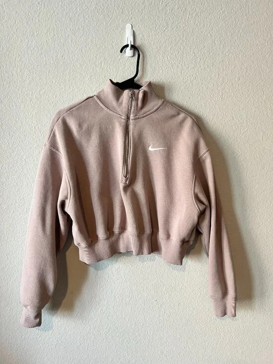 Nike Cropped Cozy Quarter Zip Sweatshirt Women - Picture 3 of 5